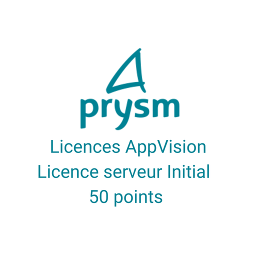 [APV-50P] - PRYSM - Licences AppVision - Licence serveur Initial 50 points - 1 protocole et 1 poste client