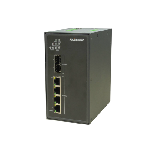 [Gazelle S1020i-4GF-8GE-PWH-GL-DC48] - RAISECOM - Switch POE+/HighPoe 360W RAIL DIN 12 ports (8 x RJ45 1Gbit + 4 x SFP 100/1000Mbits) - niveau 2 - 48VDC DOUBLE ALIM
