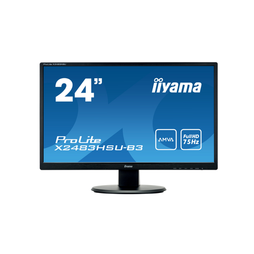[X2483HSU-B3] - IIYAMA - Ecran - 24&quot; - FULL HD - 250cd/m² - 3000:1 - AMVA - DP-HDMI-VGA
