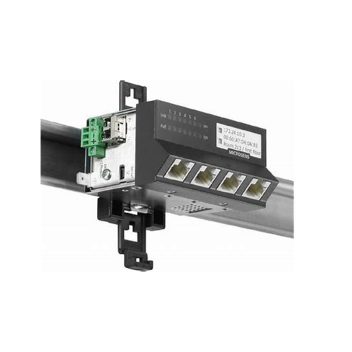 [MS440219PMXH-48G6] - MICROSENS - Micro-switch gigabit durci manageable - de -20° à +60° - fixation RAIL DIN - 4 x 10/100/1000 RJ45 POE+ &amp; 1 x 1000 SF