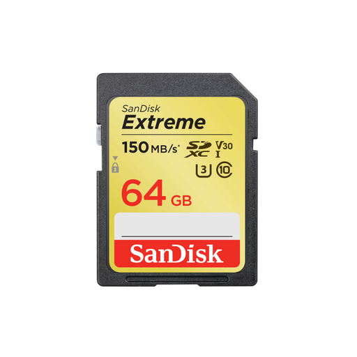 [SDSDXV6-064G-GNCIN] - SANDISK - SanDisk Extreme - Carte mémoire flash - 64 Go - Video Class V30 / UHS-I U3 / Class10 - SDXC UHS-I - Poids Brut: 0,06 K