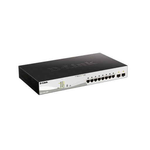 [DGS-1210-10MP/E] - D-LINK - Switch - 8x10/100/1000 PoE + 2xGigabit SFP - Niveau 2; SNMP; Smart - 130W - 100-240VAC;148W - 1U