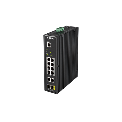 [DIS-200G-12PS] - D-LINK - Switch - 8xPoE 100/1000BaseT; 2x100/1000BaseT; 2xSFP; 1xRJ-45 - Niveau 2, SNMP, industriel-260W-POE