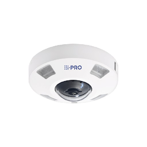 [WV-S4556LA] - I-PRO - Caméra Dôme Fixe 5MP Extérieur, H265 H264, 0,15 lux Couleur, LED IR 10m, Objectif fisheye 186° vertical / 186° horiz.